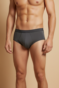 Grey Men's Brief Underwear - Studio Shot