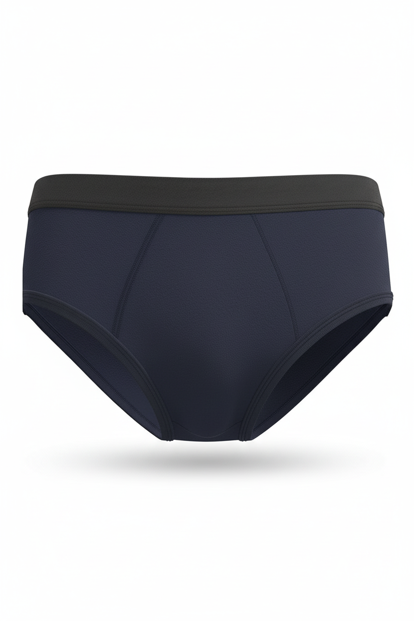 Navy Blue Men's Brief - Angled