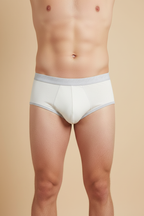 White Men's Brief Underwear - Studio Shot